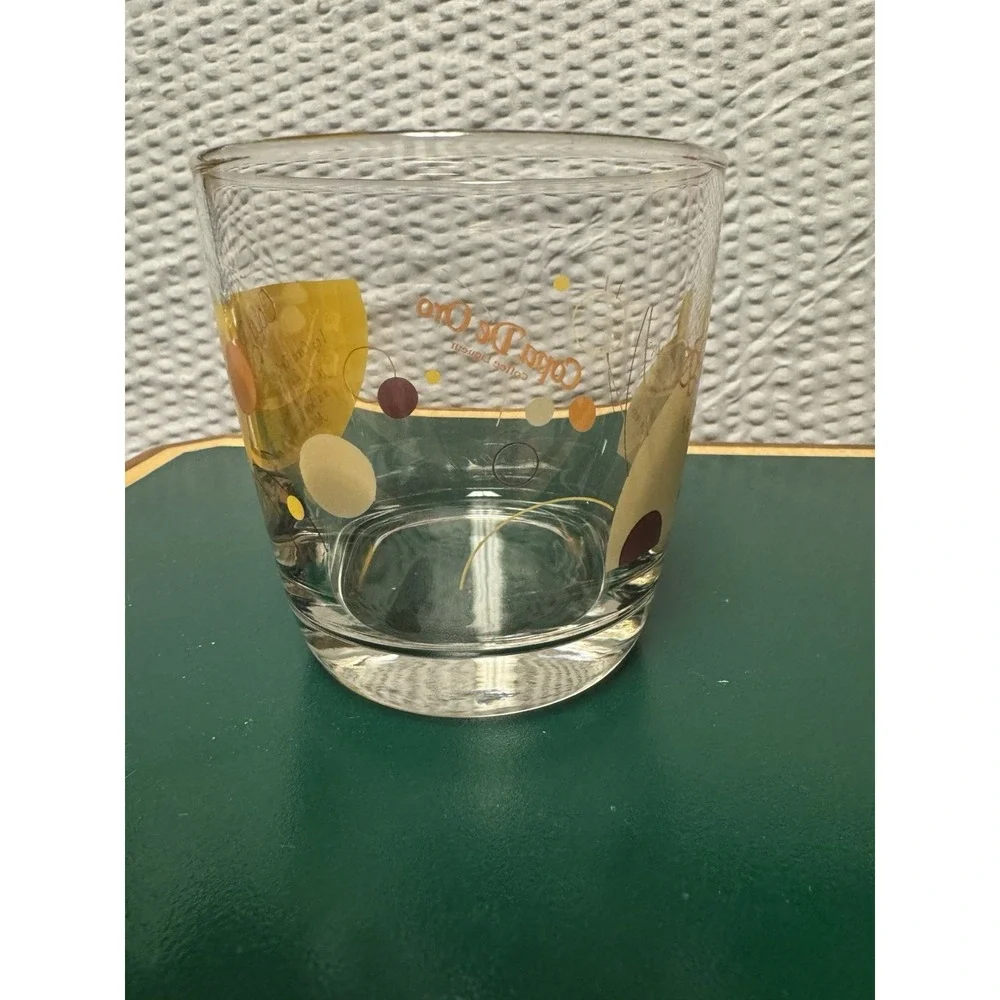 Vintage Cops De Oro‎ Black Russian Recipe Glass Mid Century Bar ware